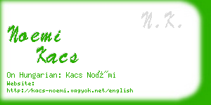 noemi kacs business card